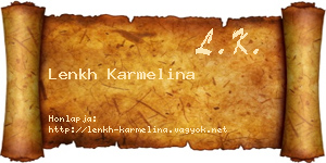 Lenkh Karmelina névjegykártya